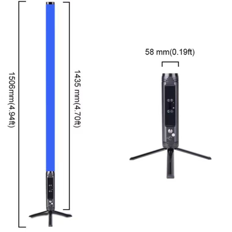 Portable 360 Degree LED Tube Light Battery Powered RGBWA for Party and Event Lighting