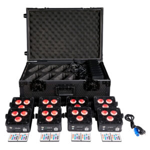 Battery Powered Event Lighting Portable Square 54W RBNWAUV DMX512 Wireless