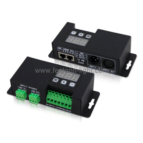 DMX 512 Decoder RGBW 4 Channel with XLR-3R and RJ45