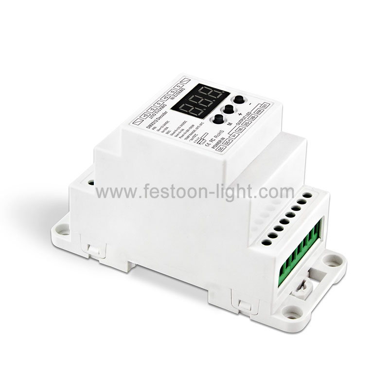 5 Channel DMX Decoder 512 RGBWW DIN Rail